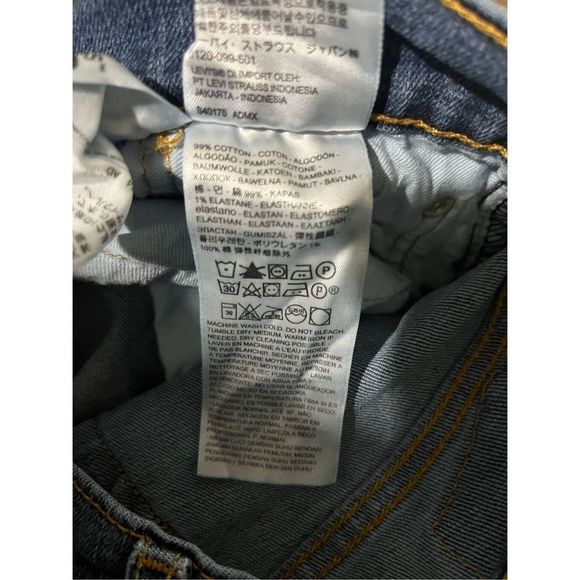 Levi's Men's Blue Washed Classic Straight-Leg Casual Denim Jeans Size 33 - Picture 3 of 4